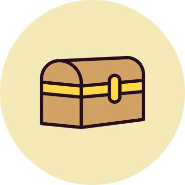 hazine sandığı simgesi vektörü