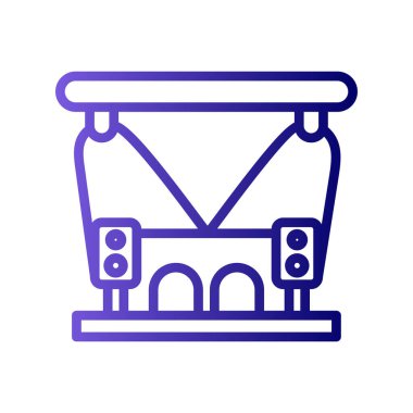 Konser vektörü ince çizgi simgesi