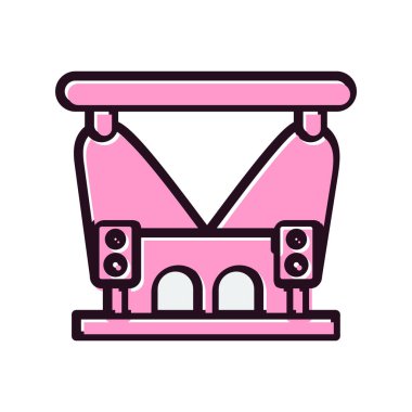 Konser vektörü ince çizgi simgesi