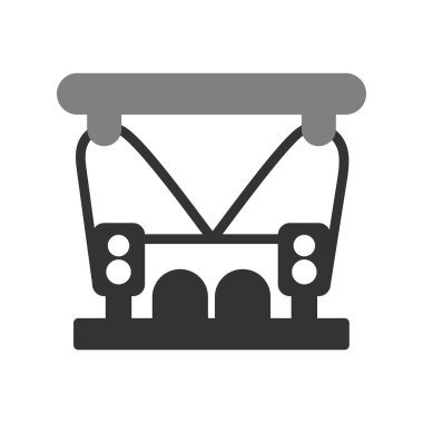 Konser vektörü ince çizgi simgesi