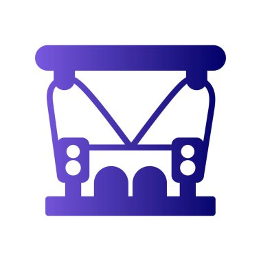 Konser vektörü ince çizgi simgesi