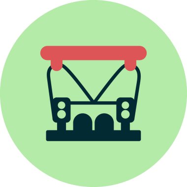 Konser vektörü ince çizgi simgesi