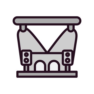 Konser vektörü ince çizgi simgesi