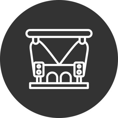 Konser vektörü ince çizgi simgesi