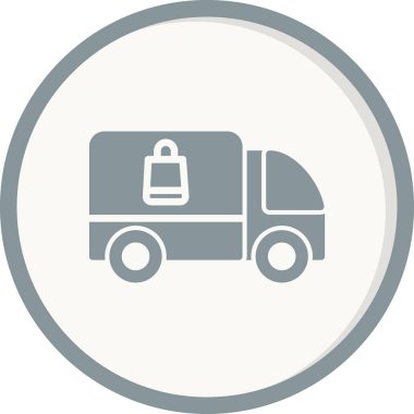 dağıtım kamyonu ikonu vektör çizimi