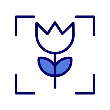 bitki simgesi vektörü. ince çizgi işareti.