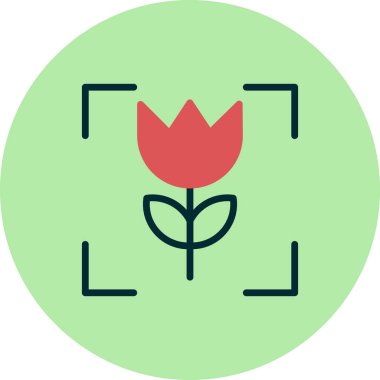 bitki simgesi vektörü. ince çizgi işareti.