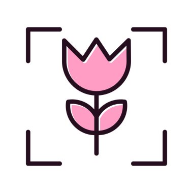 bitki simgesi vektörü. ince çizgi işareti.