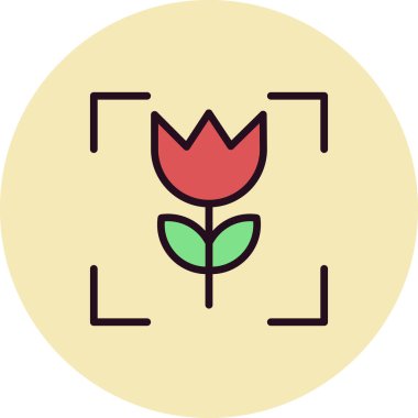 bitki simgesi vektörü. ince çizgi işareti.