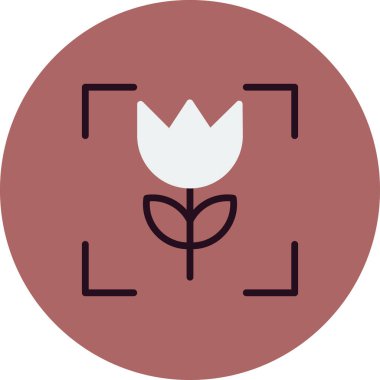 bitki simgesi vektörü. ince çizgi işareti.