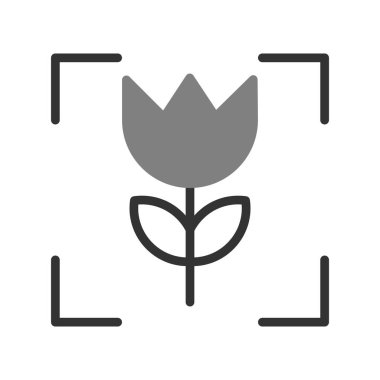 bitki simgesi vektörü. ince çizgi işareti.