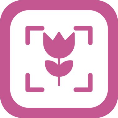 bitki simgesi vektörü. ince çizgi işareti.