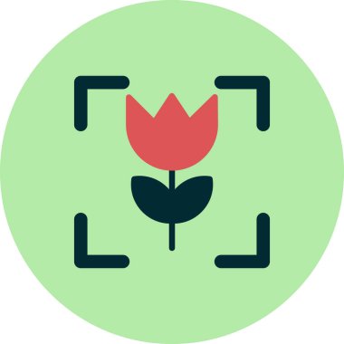 bitki simgesi vektörü. ince çizgi işareti.