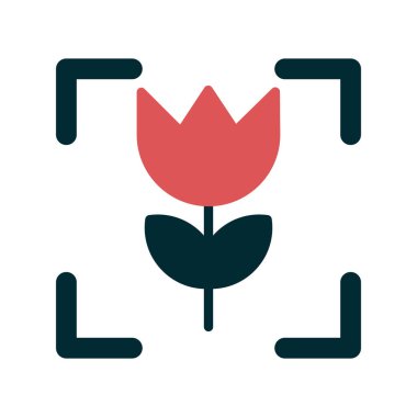 bitki simgesi vektörü. ince çizgi işareti.