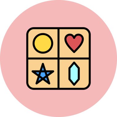 Patchwork simgesinin vektör illüstrasyonu