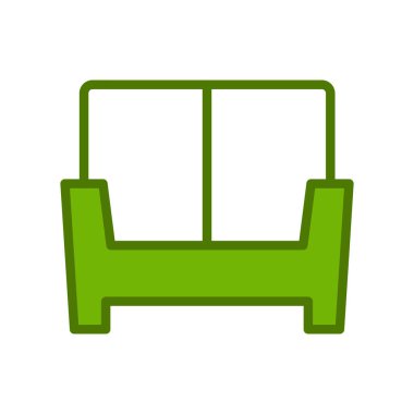 yumuşak kanepe mobilyası, vektör illüstrasyonu