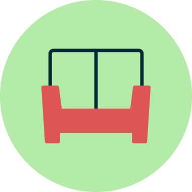 yumuşak kanepe mobilyası, vektör illüstrasyonu