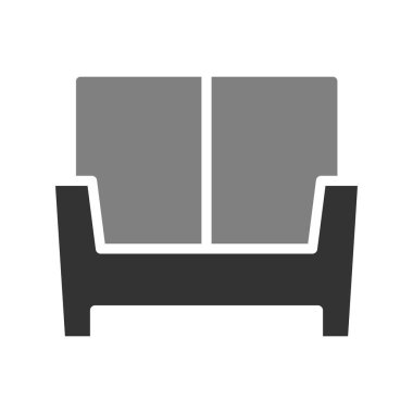 yumuşak kanepe mobilyası, vektör illüstrasyonu