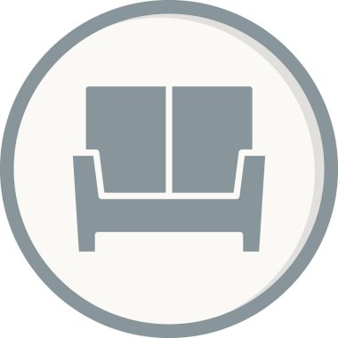 yumuşak kanepe mobilyası, vektör illüstrasyonu