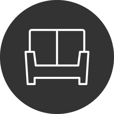 yumuşak kanepe mobilyası, vektör illüstrasyonu