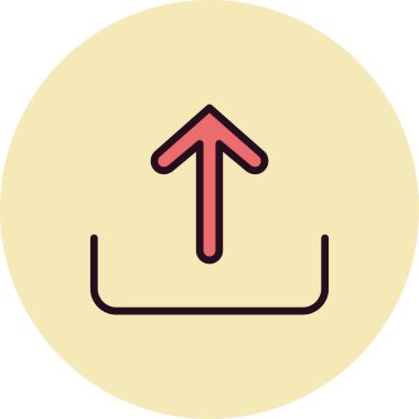 Okun bulut yükleme vektör simgesi 