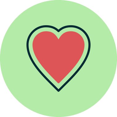 Kalp. Web simgesi basit tasarım