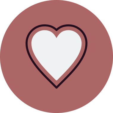 Kalp. Web simgesi basit tasarım