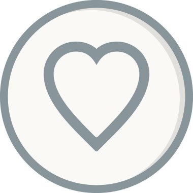 Kalp. Web simgesi basit tasarım