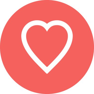 Kalp. Web simgesi basit tasarım