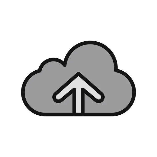 Ikona Wektora Przesyłania Danych Chmurze — Wektor stockowy