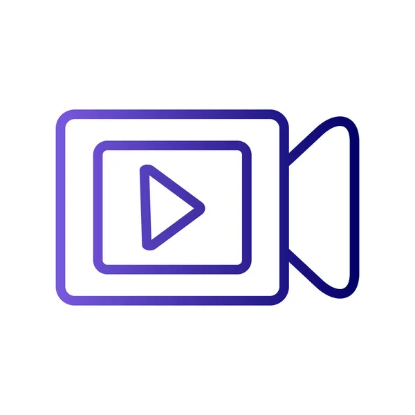 Διάνυσμα Εικονιδίου Κάμερας Βίντεο Κουμπί Εγγραφής — Διανυσματικό Αρχείο