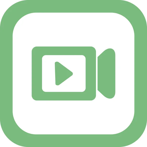 Video Camera Icon Vector Recording Button — Stock Vector