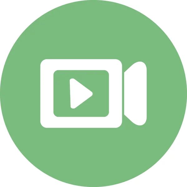 Vetor Ícone Câmera Vídeo Botão Gravação — Vetor de Stock