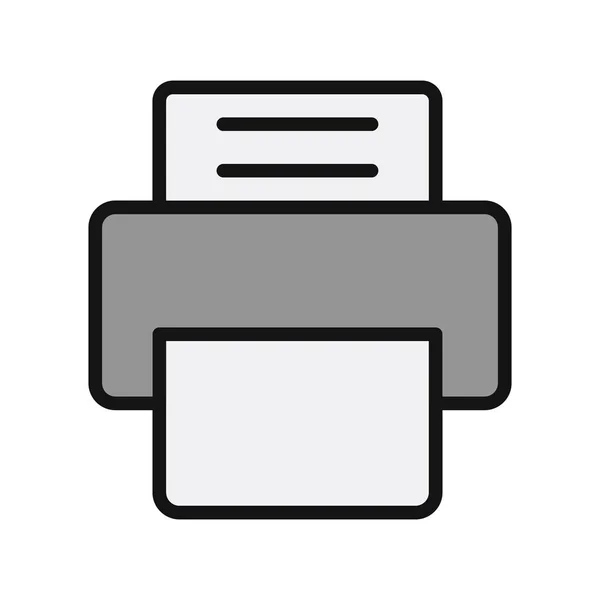 Vector Printer Flat Icon — Stock Vector