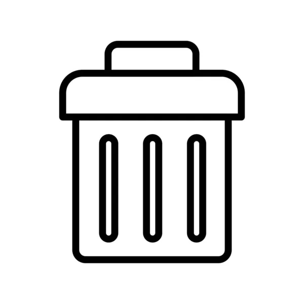 Lixo Pode Ícone Ilustração Vetorial — Vetor de Stock