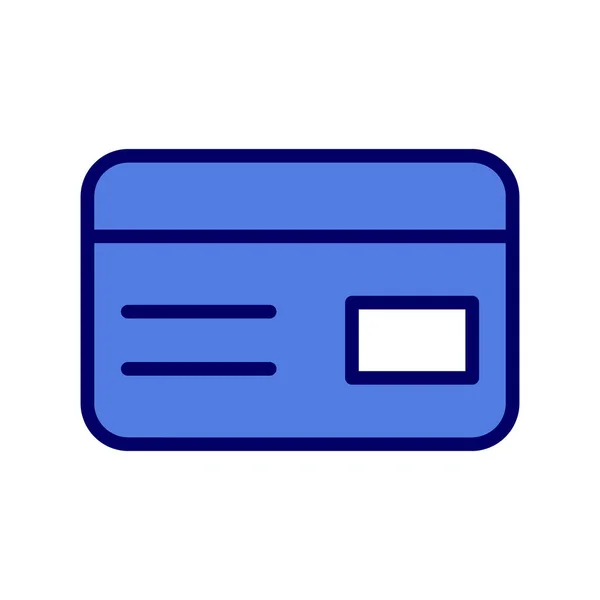 Ícone Ilustração Vetorial Cartão Crédito — Vetor de Stock