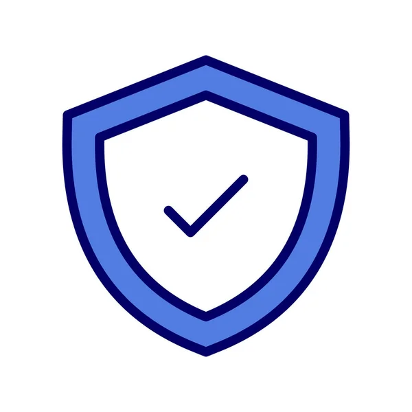 Escudo Con Marca Verificación Icono Vector Ilustración Diseño — Vector de stock