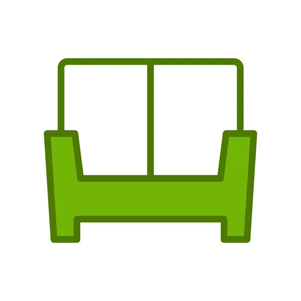 Muebles Sofá Suave Vector Ilustración — Vector de stock