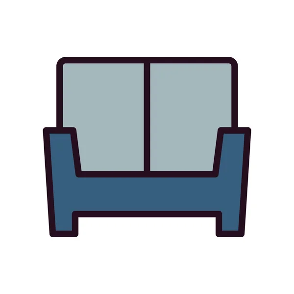 Soft Sofa Furniture Vector Illustration — Stock Vector