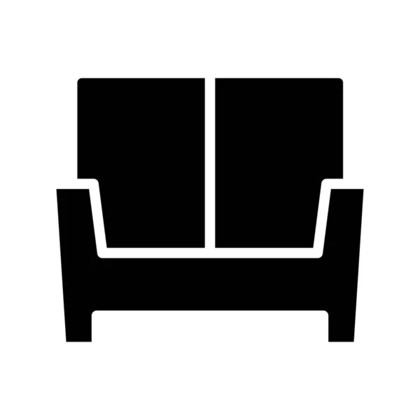 Soft Sofa Furniture Vector Illustration — Stock Vector