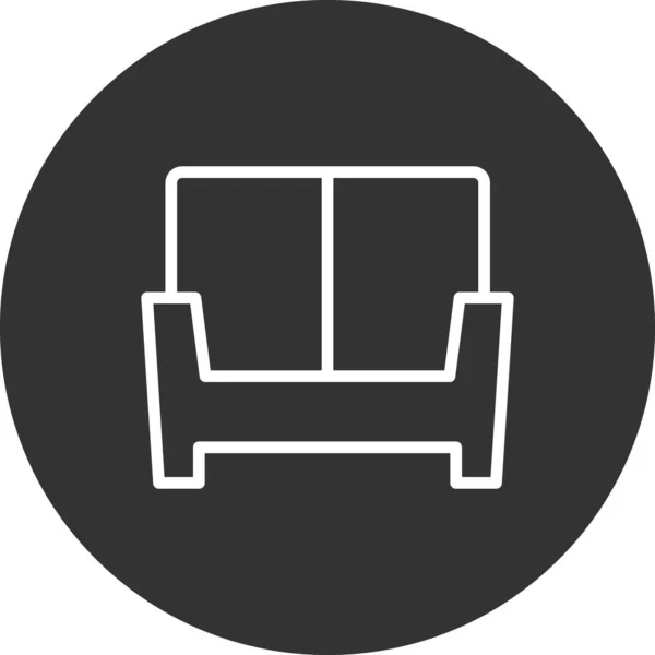 Soft Sofa Furniture Vector Illustration — Stock Vector