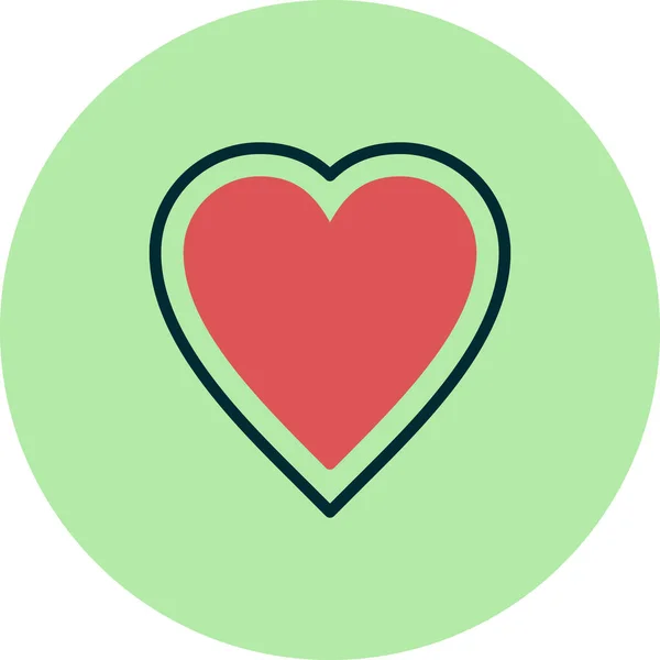 Corazón Icono Web Diseño Simple — Vector de stock