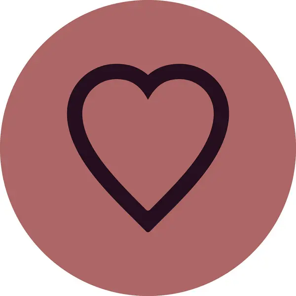 Corazón Icono Web Diseño Simple — Vector de stock