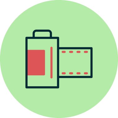 Kamera simgesi vektörü. düz biçim.