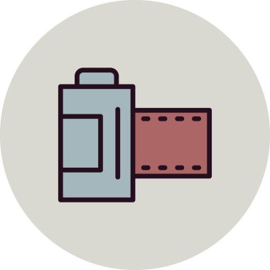 Kamera simgesi vektörü. düz biçim.