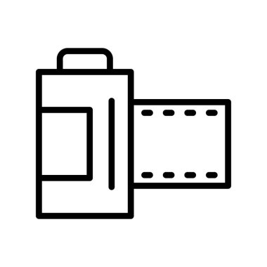 Kamera simgesi vektörü. düz biçim.