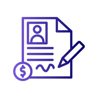 Belge simgesi vektörü izole edildi