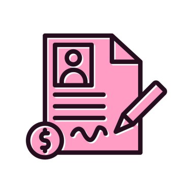 Belge simgesi vektörü izole edildi