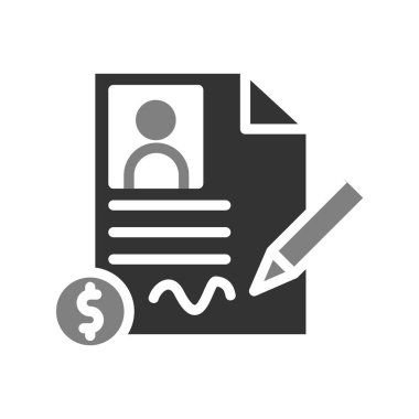 Belge simgesi vektörü izole edildi