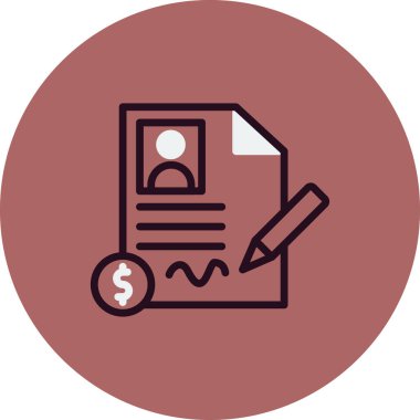 Belge simgesi vektörü izole edildi